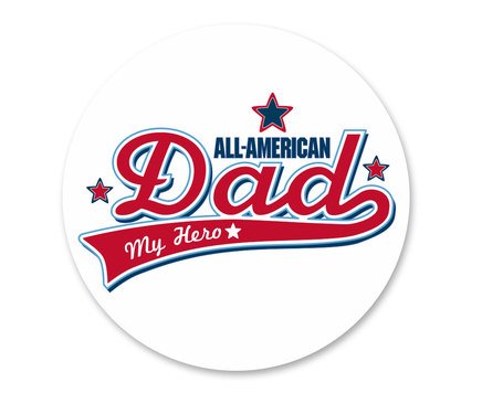 Item#37659 - All American Dad Edible Icing Image Cake Decoration Topper -1/4 Sheet - D5769