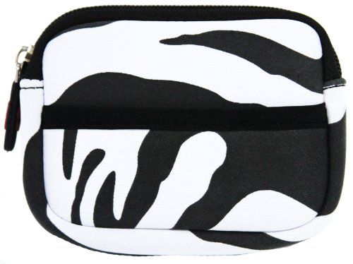 NuVur Zebra 4" Portable Discrete Carry Case Pouch Bag w/Zipper for Feminine Hygiene Products