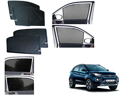 Image of WolkomHome Car Accessories Fix Curtain Window Shades Half Curtains Sunshade for Nexon EV Max 2022