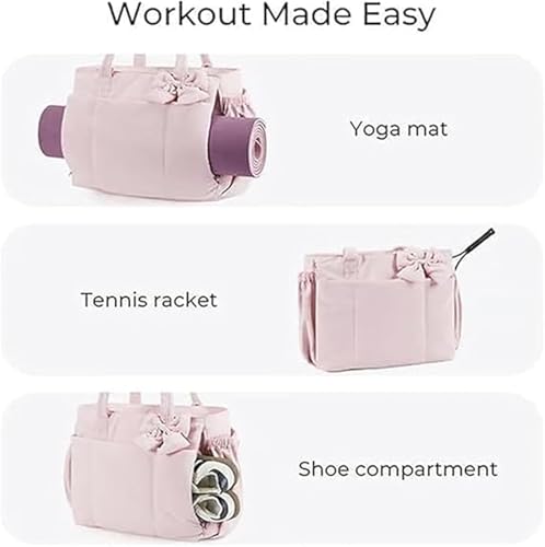 Luvys Bag Crush Bow Tote Bag, Travel Multifunctional Leisure Light Weight Crush Bow, for Daily Use Work and Travel3