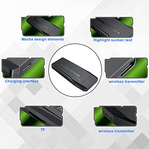 Wireless Retro Game Console,Retro Game Stick,Nostalgia Stick Game,4K Hdmi Output,Plug And Play Video Game Stick Built In 10000+ Games,9 Classic Emulators, With Dual 2.4G Wireless Controllers(64G) #TOP6