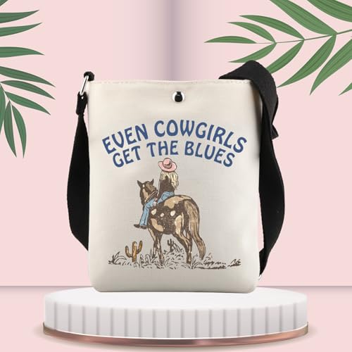 FUSTMW Cowgirl Crossbody Bags Western Cowgirl Gifts Cowgirl Print Purse Vintage Western Crossbody Purse Sling Bucket Bag3