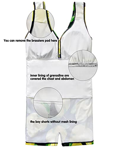 Aontus Ladies Female Swimming Suits Wardrobe Women's Plus Size Swimsuits For Women Tummy Control One Piece(Lemon, 22-24) #TOP3