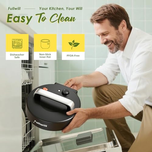 Image of Fullwill 9-in-1 Electric Pressure Cooker, 12 Presets Instant Multi Cooker, Olla de Presion Nonstick Pot 6 Quarts Slow Cooker, Rice Cooker, Steamer, Saute, Yogurt Maker, Warmer