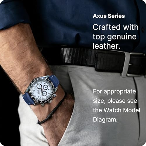 Image of Fullmosa 22mm Quick Release Leather Watch Band for Garmin Samsung Galaxy | Strap for Garmin Vivoactive 4 45mm,Garmin Venu 4(45mm) /Venu 3 /Venu 2,Samsung Galaxy Women Men, Dark Blue&Black Buckle