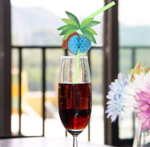 20 pitillos plásticos desechables ajustables para beber miniatura 5