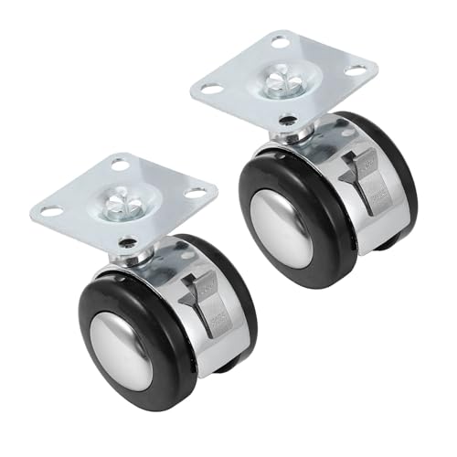CRILSTYLEO 2個 ユニバーサル家具脚輪 ブレーキ付き耐荷重キャスター 交換用チェアホイール テーブル ラック用実用的な転式車輪