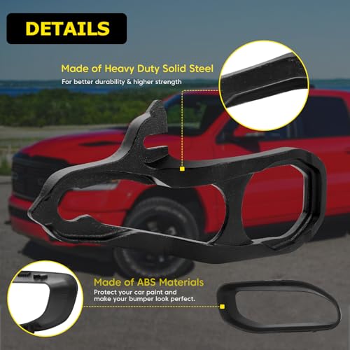 Yeherit 82215268AB Front Car Front Forged Heavy Duty Left & Right Tow Hooks thumb #2