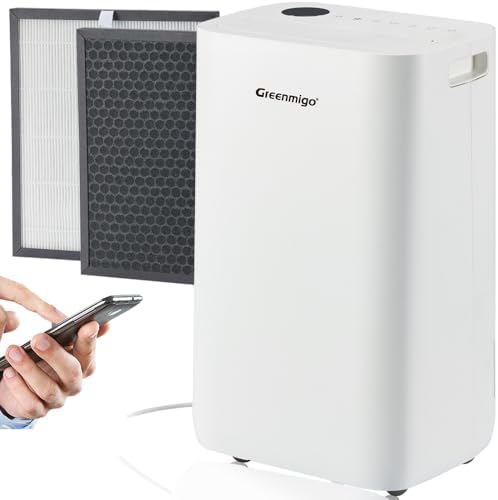 WiFi Connected Dehumidifier 25L/24h,HEPA Filter,Clothes Dryer,Dig...