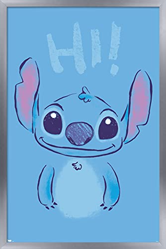 Poster Lilo et Stitch Disney encadré argent idée cadeau déco
