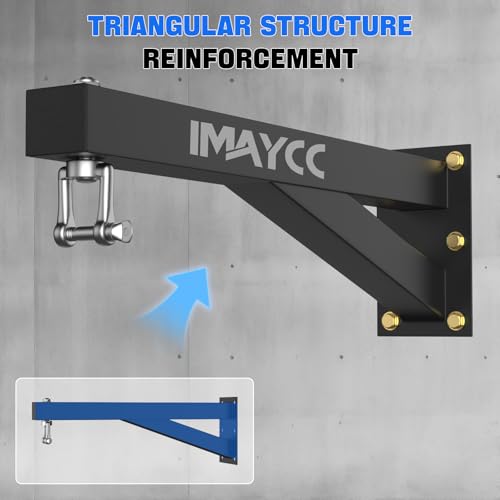 IMAYCC Neu Boxsack Halterung, Hochbelastbare Boxsack Wandhalterung, Strapazierfähige Konstruktion für Zuhause oder Fitnessstudio, Geeignet für Kickboxingsack, MMA-Säcken usw. Punch Bag Wall Mount