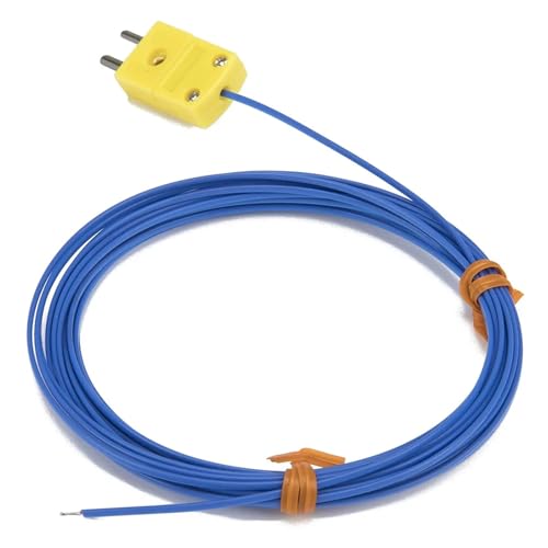 Sensor de temperatura tipo K con termopar de cabezal y cable PTFE de 5m 2