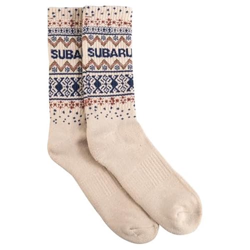 Subaru Logo Cream Holiday Socks Ascent Forester Wrx Sti Legacy Outback Impreza Crosstrek Brz Solterra