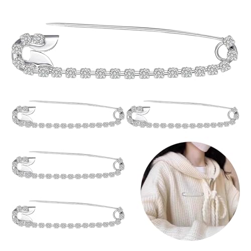 Image of Rhinestone Brooch Pins,Safety Pins for Clothes,Brooch Pins for Women,Pins for Bags,Decorative Pins