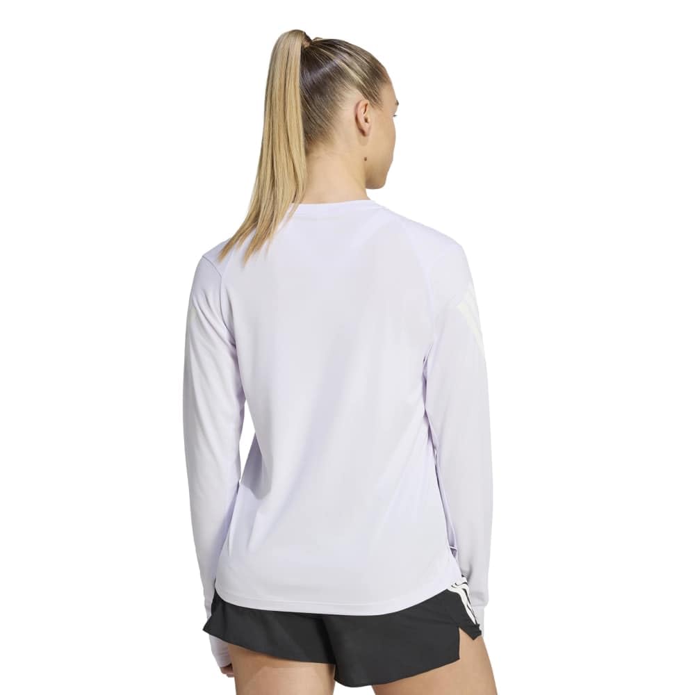 adidas Kobiety Adi365 Running Climacool Iconic Long Sleeve Shirt, Frozen Purple/white, XXL