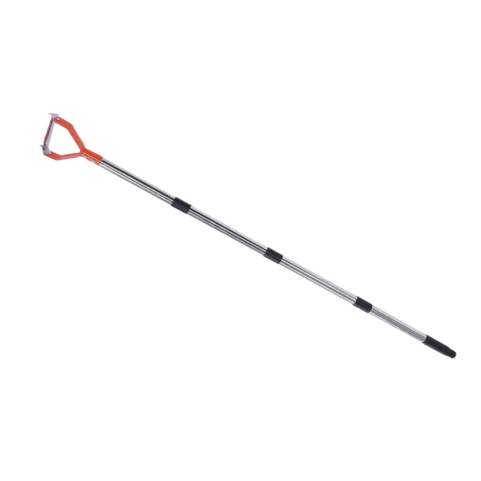 Herramienta de jardín con azada, azada con Estribo de Mango Largo Ajustable, Herramienta de jardinería Resistente para macizos de Flores y Patios (Orange)