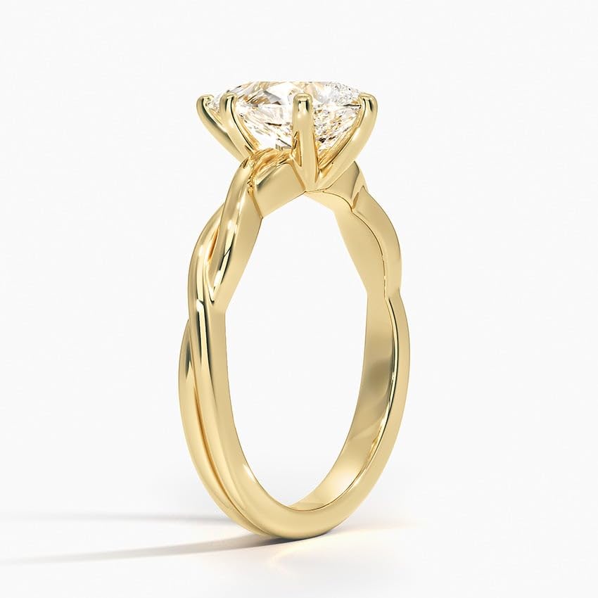 1-3 CT Moissanite Engagement Ring Colorless VVS1 10K 14K 18K Solid Gold & 925 Sterling Silver Solitaire 4-Prong Petite Vine Twisted Band Christmas Gift For Women2