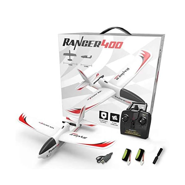 AWEHIRU Gettesy Segelflugzeug Ferngesteuert, 2.4Ghz 4CH RC Flugzeug Spielzeug mit Xpilot Gyroskop für Anfänger, Flieger mit Einer Spannweite von 400mm - RTF
