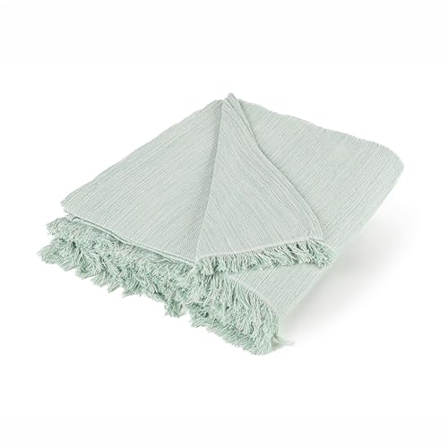 Plaid multifonction Bruma grand couvre-lit vert d'eau pour protéger - 2