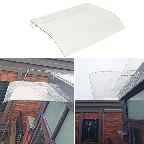 Auvent de porte transparent en polycarbonate robuste pour entrée moderne