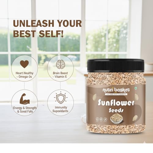 Image of Nutribasket Combo Pack of Chia Seeds, Flax Seeds, Pumpkin Seeds & Sunflower Seeds, 250g Each | Daily Super Seeds Mix for Smoothies, Salads, Baking & Healthy Snacking | Total 1kg