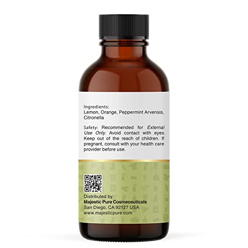 Image of Majestic Pure Cleaning Essential Oil for Diffuser - 1 Fl Oz | Use in diffusers, oil burners and DIY candles to enjoy a pleasant aromatic experience.