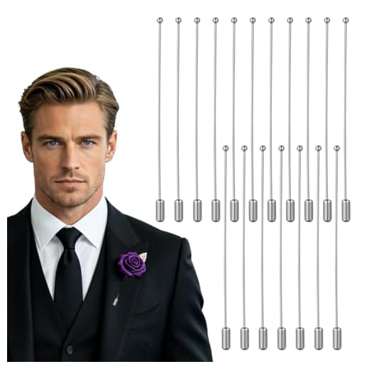HEALLILY Metal Stick Pin Silver Brooch Safety Pins Long Needle Eye Pin with Stopper Ends for Men Women Suit Tie Hat Scarf Accessories 90mm 20Pcs (Silver)