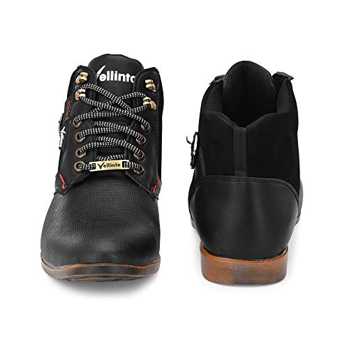 Image of Vellinto Mens Plyutherene Leather Sporty Casual with Strong Grip Boots Shoes for Man