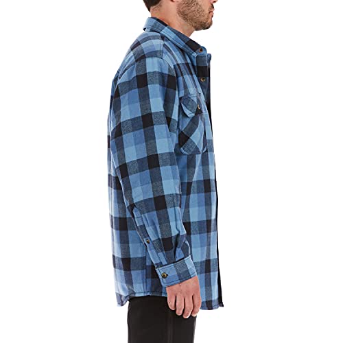 Image of Smith's Workwear Men's Sherpa Lined Cotton Flannel Shirt Jacket