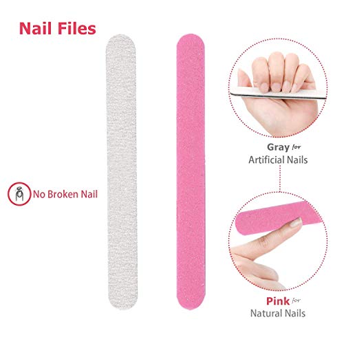 Professional Manicure Pedicure Kit Nail Skin Care Set Files and Buffers Foot Care Dead Skin Tools for Home, Travel, Salon, Woman and Men 12 in 1