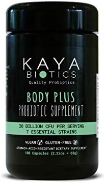 Body Plus โ Organic Probiotic Supplements with 7 Bacteria Strains & 10 Billion CFU โ Influences Bacteroides-Firmicutes-Ratio (Weight Loss Support) โ Made in Germany โ Incl. L gasseri (180 Capsules)