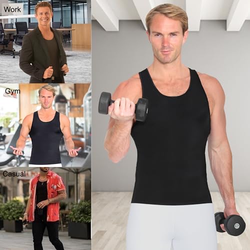 Insta Slim Men's Compression T-Shirt, Black, 3XL4