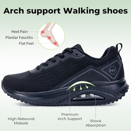 Image of RomenSi Womens Arch Support Walking Shoes Orthotic Fashion Sneakers Tennis Shoes for Plantar Fasciitis Pain Relief US 5.5-11