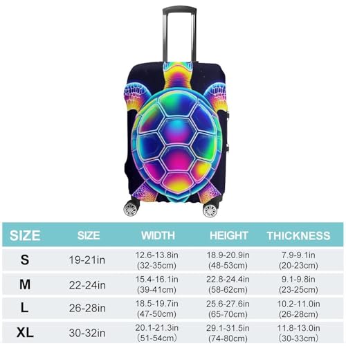 Luggage Cover Elastic Washable Anti-scratch Suitcase Protector Sea Turtle Colorful Elastic Suitcase Cover Luggage Protector2