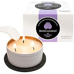 SkinCandles Bio Kokosöl Hautpflege Kerze | Wellness Geschenk für Frauen, Geschenk Freundin | skin candles | Massagekerze…