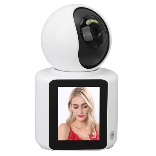 Videocamera Bidirezionale con Schermo da 2,8 Pollici, Telecamera per Tata Domestica per Interni con Monitoraggio AI, 360 Gradi, per Bambini, Anziani, Animali Domestici