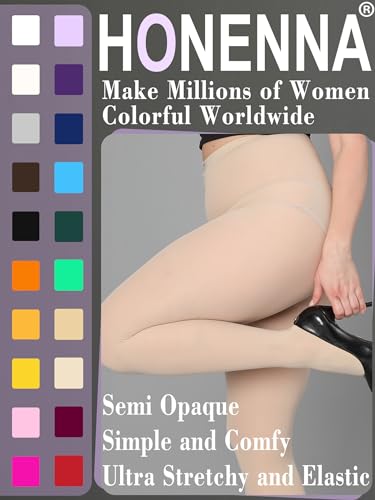 Image of HONENNA Queen Plus Size Tights Semi Opaque Control Top High Waist Stockings Nylons Pantyhose for Women 1X 2X 3X 4X 5X 6X