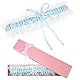 luckaide Strumpfband Blau Hochzeit, Braut Geschenk, Garter Belt, Strumpfbänder, Blaues Strumpfband Hochzeit Damen White Lace Garter Strumpfbänder(Blau - Weisses)