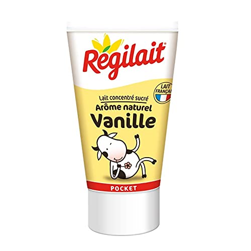 Générique - REGILAIT - Lait Concentré Sucré à la Vanille - Format Pratique 60g pour vos desserts et pâtisseries gourmandes - Idéal pour sucrer naturellement ! - le Lot De 4