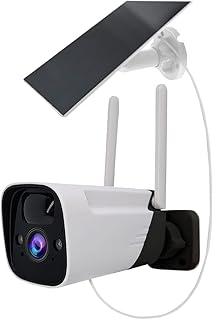 2MP WiFi Battery Security Camera Wireless 1080P Home Surveillance Camera Outdoor Solar Camera with 2-Way Audio Night Vision Motion Detection IP66 Waterproof with 3pcs Batteries