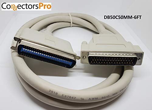 Pc Accessories - Connectors Pro 6 Feet DB50 to CN50 M/M DB50 Male to Centronics 50 Male 6 Feet RS232, Sun, SCSI Cable, 6-FT