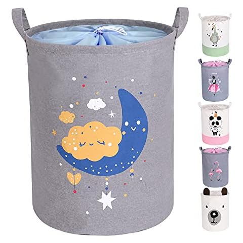 Amo Nenes Laundry Hamper Portable Storage Bag Waterproof Fabric Foldable Laundry Baskets Toy Clothes Organizer with Large Capacity Cover