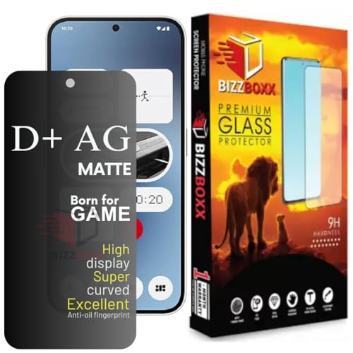 Image of Compatible With Nothing Phone 2A D+ AG Matte Tempered Glass Screen Guard Protector Anti-Fingerprint Gaming Special With Camera Cut - Pack of 1