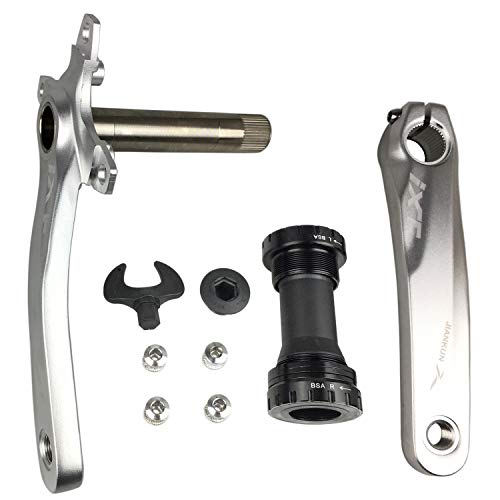 BNVB Bike Crank Arm Set， 170mm 107 BCD Mountain Bike Crank Set with Bottom Bracket Crank and