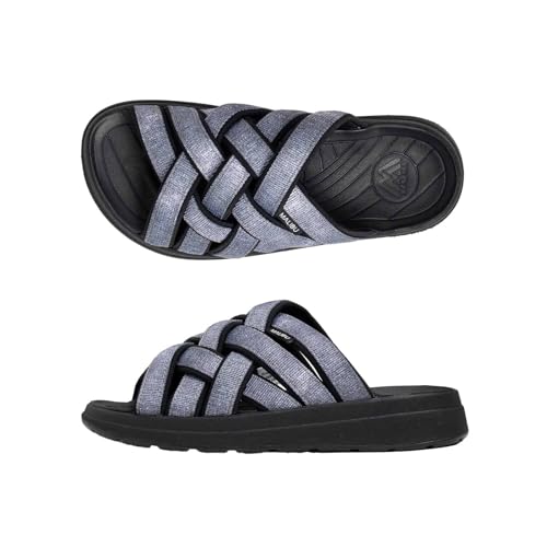 [�}���u�T���_���Y] ZUMA LX �X���C�h�T���_�� ���j�Z�b�N�X MS024 BLACK DENIM/BLACK US 4.0�i21.5�`22.0cm�j