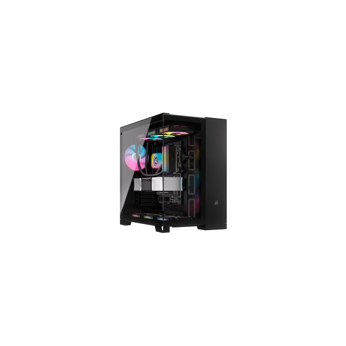 CORSAIR-iCUE-LINK-6500X-RGB-Mid-Tower-ATX-Case-per-PC-a-Doppia-Camera-Vetro-Panoramico-Temperato-Compatibile-con-Scheda-Madre-a-Connessione-Inversa-3x-Ventole-CORSAIR-RX120-RGB-Incluse-Nero