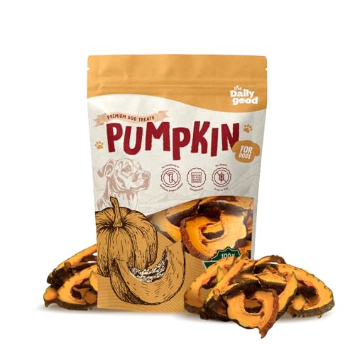Image of Pumpkin Chips for Dogs - 100% Natural Single Ingredient Dog Treats - Crunchy & Crispy - Easy to Digest, Hypoallergenic, Grain-Free - Healthy Snack for All Breeds - 6 oz