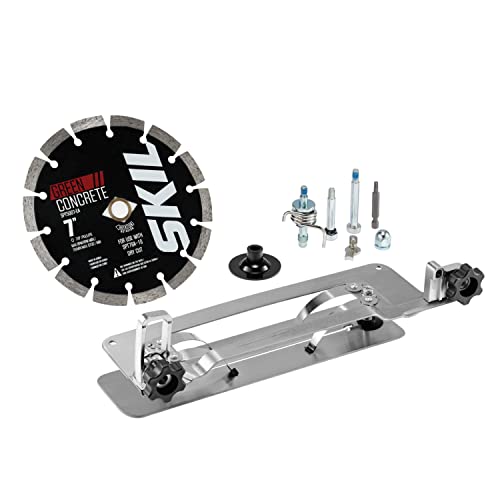 Image of SKIL SPT5007-EA Concrete Saw Green Cut Early Entry Attachment Kit for SKIL Model SPT79A-10, Black | Enables Green Cutting on Skil Spt79a-10, Stainless Steel, 1-1 /2 Cutting Depth, Includes 7 Segmented Blade