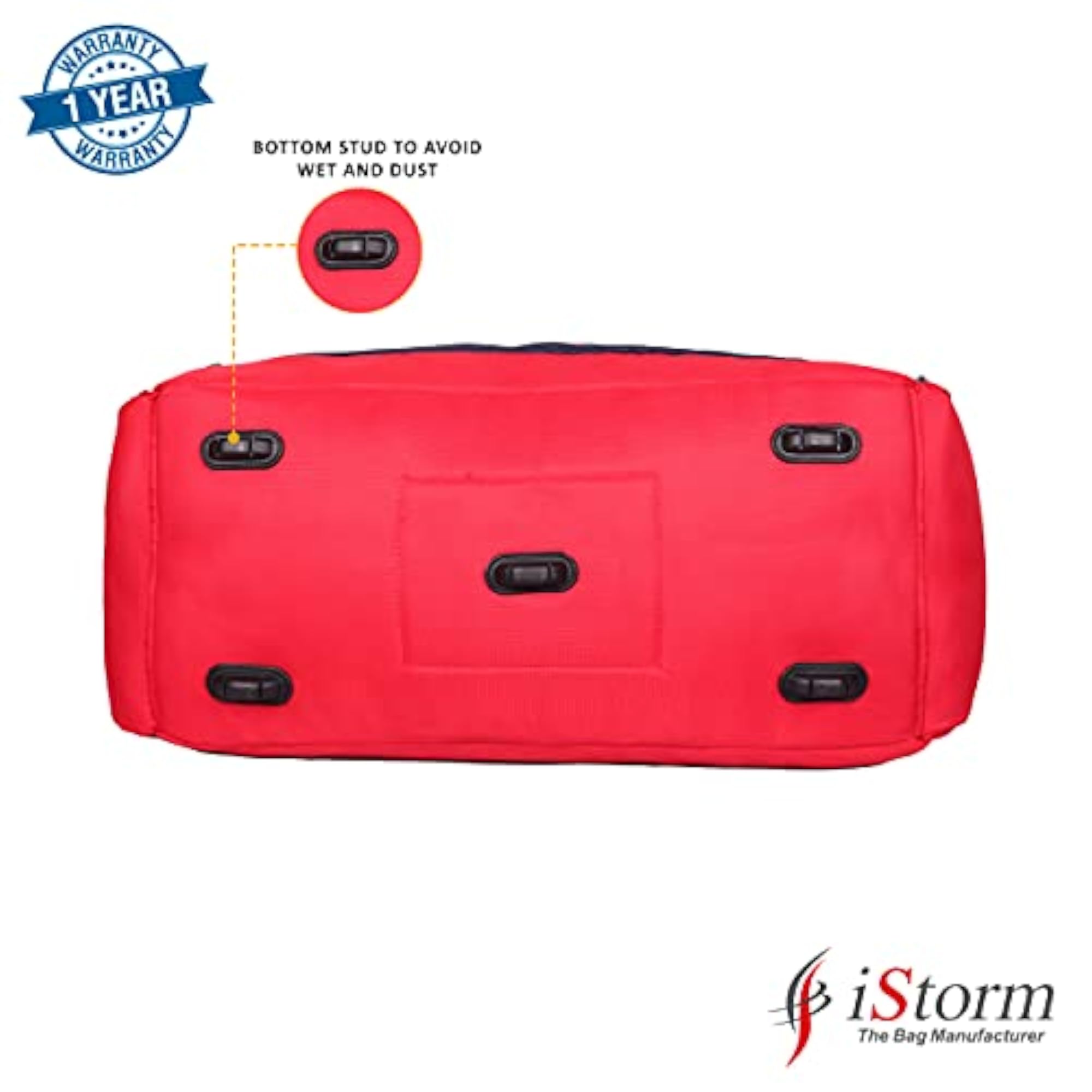 Delta Duffel Travel Bag, Red & Navy