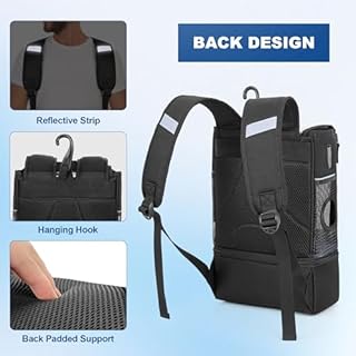 Trunab Portable Oxygen Concentrator Backpack, POC Carrying Bag Compatible with Inogen One, Caire Freestyle Comfort, Oxygo, Black